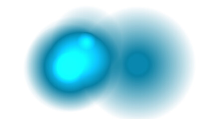 Abstract Blue Light Orbs Merging: Conceptual Energy Flow isolated on png, transparent background