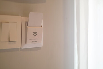 insert key card in electronic lock