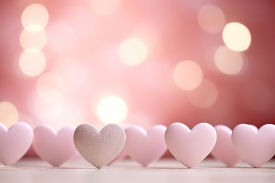 Valentine day white hearts on pink background backgrounds illuminated celebration.