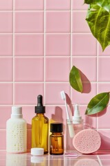 spa still life with essential oils
