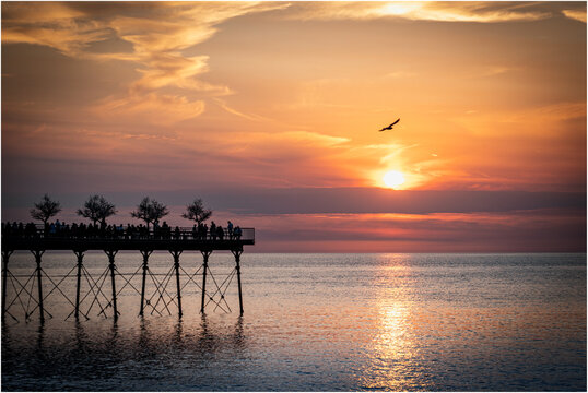 Aberystwyth Pier at sunset