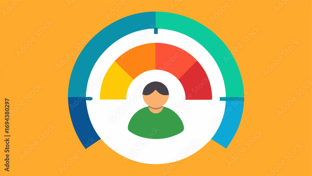 Poster biological age widget a circular gauge showing a persons biological age compared to their chronologi