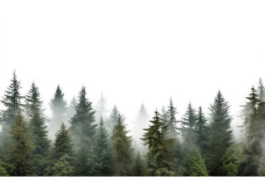 Pine trees forest nature backgrounds landscape. - Powered by Adobe