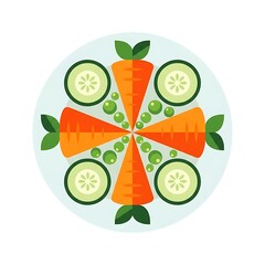 Veggie Plate Mandala Design. (1)