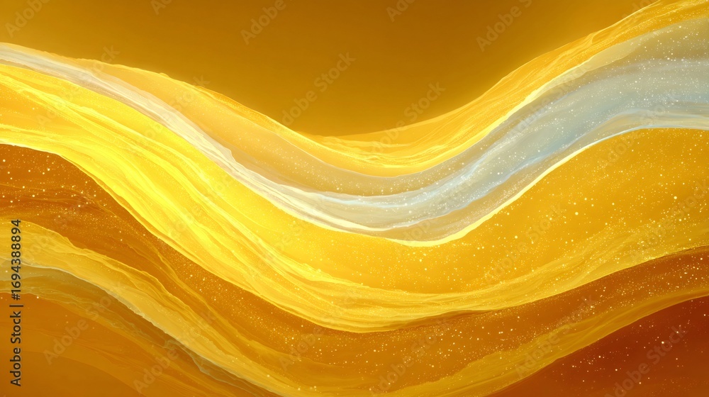 Fototapete golden abstract waves flowing seamlessly creating dynamic patterns