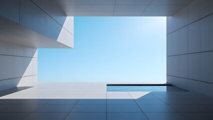 Minimalist Architecture - Abstract Open Window to Sky