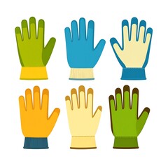 Obraz premium Assorted colorful work gloves