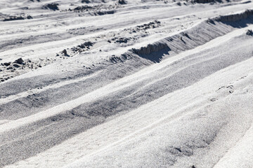 Fototapeta premium 砂浜に残る轍