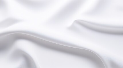 Obraz premium Smooth White Fabric Texture with Soft Drapes and Gentle Curves