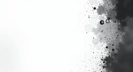 Obraz premium Black Ink Splash Abstract