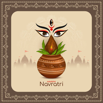 Happy Navratri Indian cultural festival celebration background