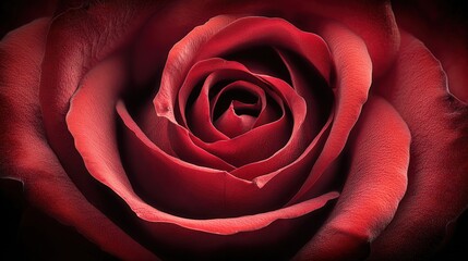 Obraz premium Close-up Red Rose Blossom: Symbol of Love, Romance, and Passion for Valentine's Day