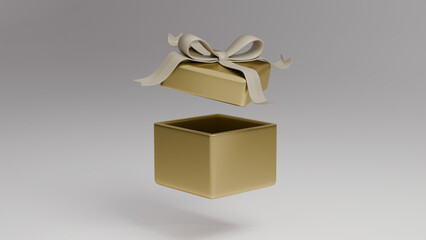 리본 장식이 달린 깜짝 선물 상자