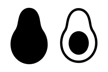 silhouette of avocado healthy food 