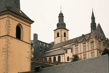 Historic Church Towers and Buildings in Luxembourg City