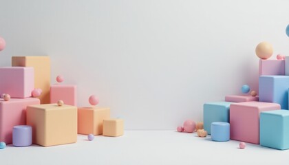 Minimal Block Scene Background