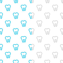 doodle Teeth Pattern background. doodle tooth pattern background. dental seamless pattern background.
