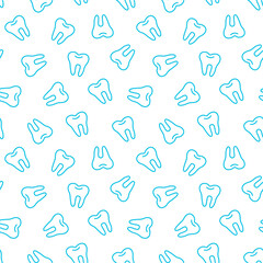 doodle Teeth Pattern background. doodle tooth pattern background. dental seamless pattern background.
