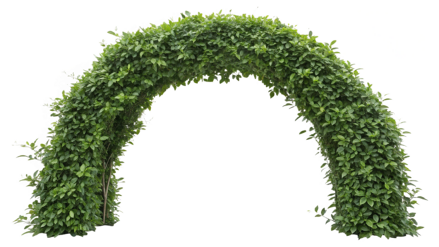 trimmed shrubs, isolated on a transparent background PNG