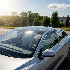 Modern Silver Sedan Capturing the Essence of Automotive Design and Innovation