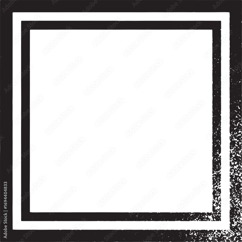 Poster vector art of modern double square frame for graphic design
