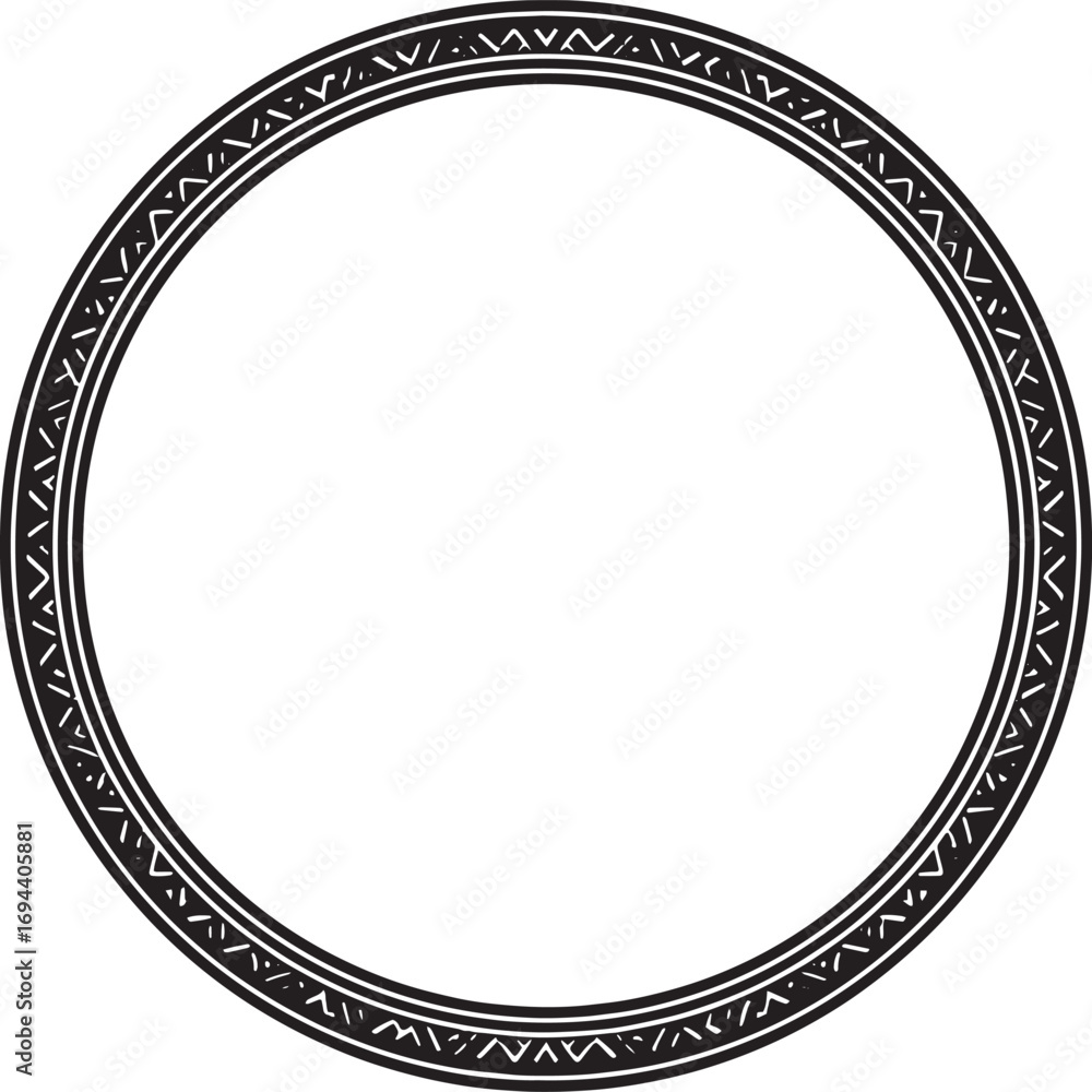 Poster vector art of circular frame with intricate geometric pattern