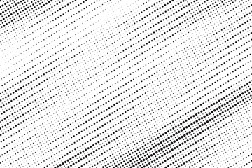 Halftone vector background. Monochrome halftone pattern. Abstract geometric dots background. Pop Art comic gradient black white texture. Design for presentation banner, poster, flyer, business card.	