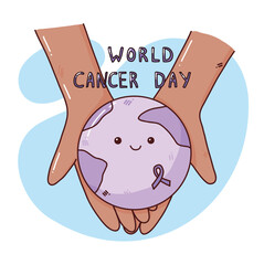 vector art world cancer day
