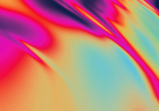 Acid neon grainy gradient abstract background, color blending effect, aesthetic texture