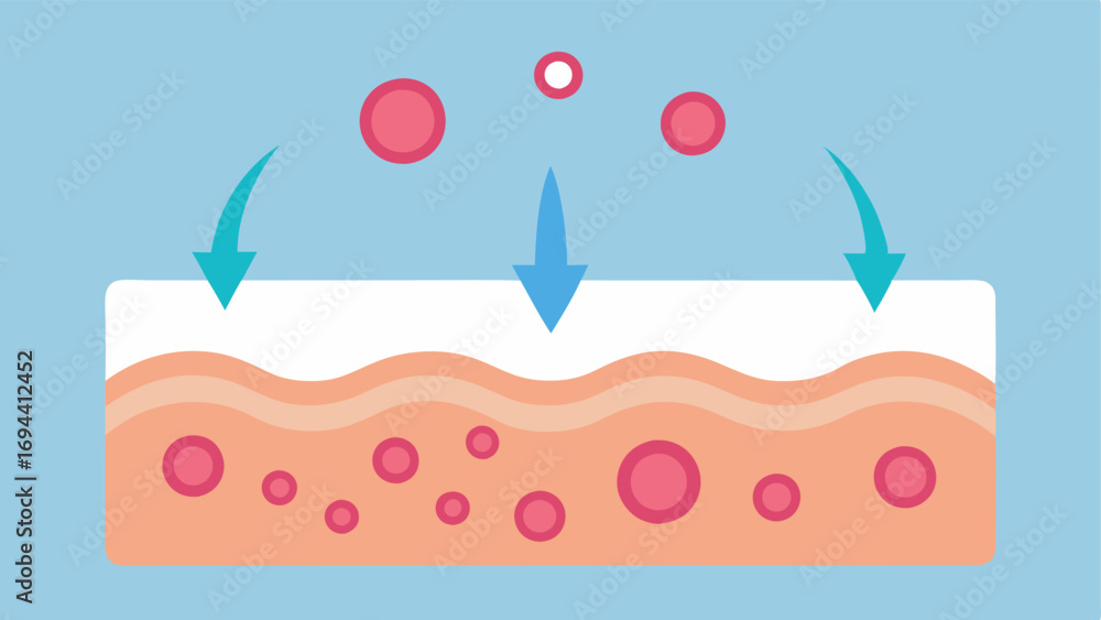 Poster cell regeneration visual a vibrant representation of skin cells regenerating with the help of nanote