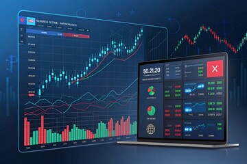 Creative Forex Background Market Trends Illustrated