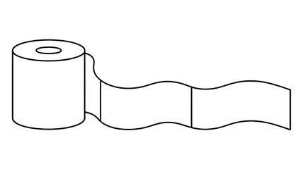 Toilet paper roll illustration perfect for hygiene, sanitation, and health-related designs