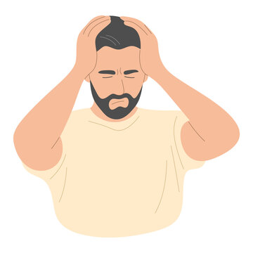 man frustation illustration