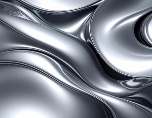 Futuristic abstract silver wave design