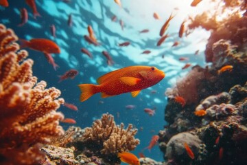 A hauntingly beautiful scene of glowing coral resembling a galaxy in the depths, surreal and cosmic tones.