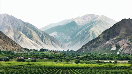 Obraz premium Mountain Valley mountain valley countryside.