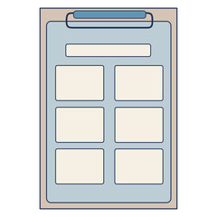 List Page Simple Memo Notes Book Loose Leaf Paper Illustration