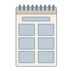 List Page With Title Memo Notes Book Loose Leaf Paper Illustration