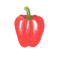 red paprika chilli realistic vector illustration with transparent background png 