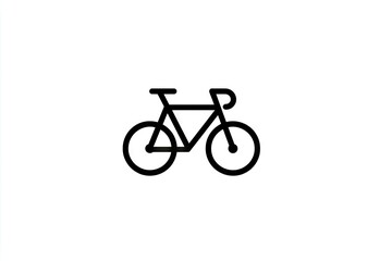Fototapeta premium Simple line drawing of a bicycle.