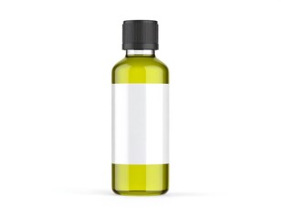 Empty olive oil bottle mockup
