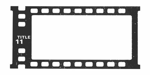 Vintage film strip frame with title 11 and empty space for your content