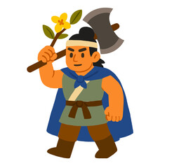 Mid-Autumn Festival myth, Wu Gang chopping down osmanthus trees with an axe
