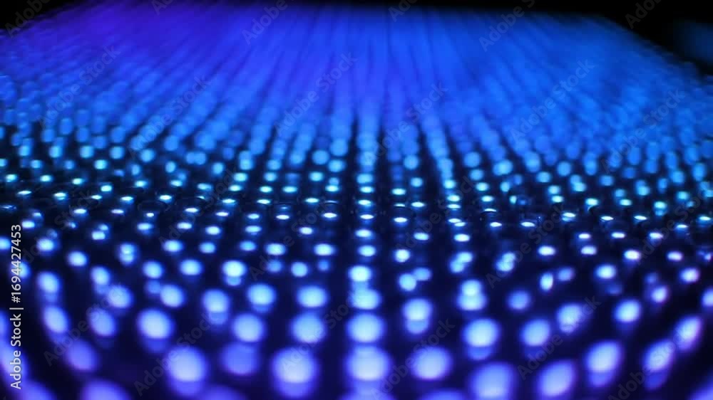 Poster dynamic array of led lights shifting in gradient colors