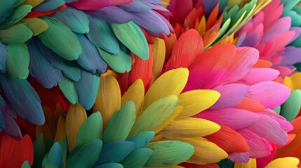 Obraz premium Rainbow Spiral Flower Petals Close-Up