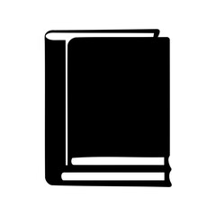 Black silhouette of two books stacked, representing knowledge and reading materials