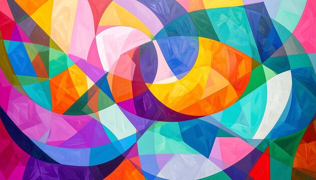 Abstract colorful geometric shapes