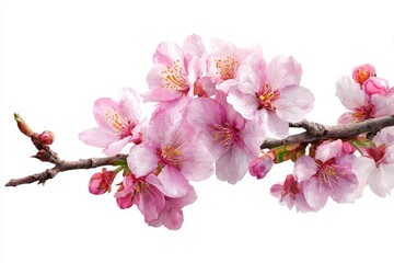 Fototapeta premium Delicate pink cherry blossoms on branch (8)