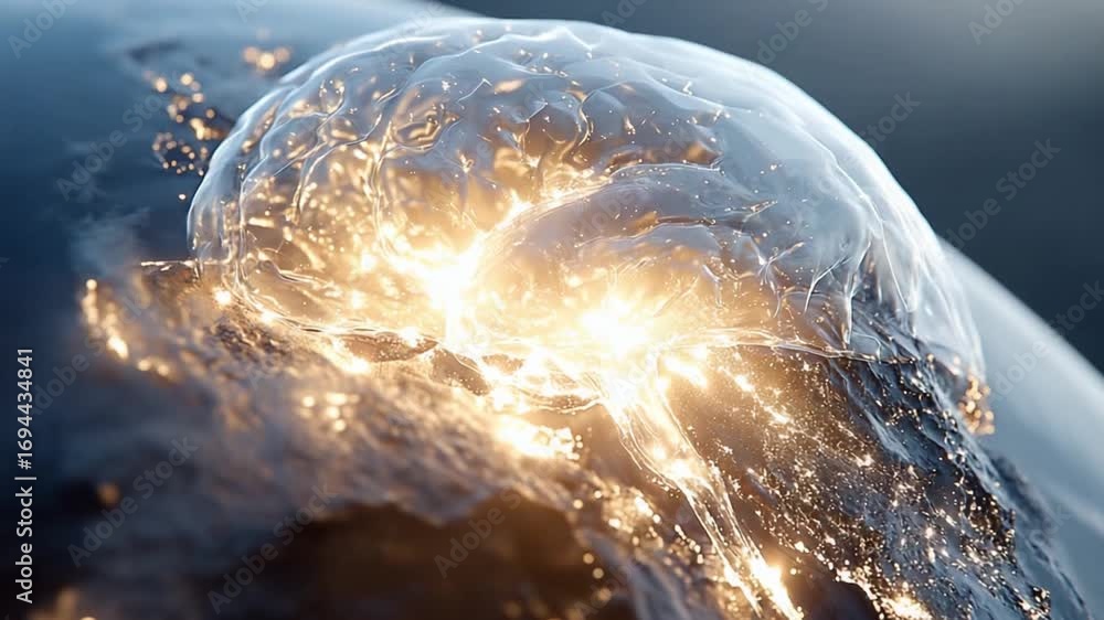 Poster ocean wave of energy: captivating image showcasing a dynamic wave infused with glowing energy, offer