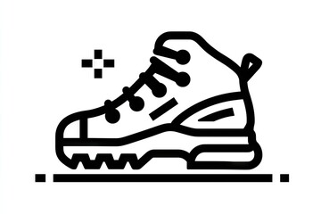 Hiking boot icon design.